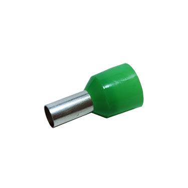 6 AWG (12mm Pin) Short Circuit Ferrules - Green - Ferrules Direct