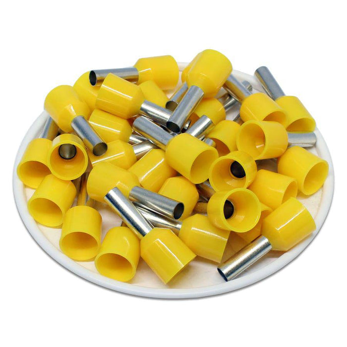 SC60012D - 10 AWG Insulated Wire Ferrules, 12mm Pin, Yellow, XXL Collar ...