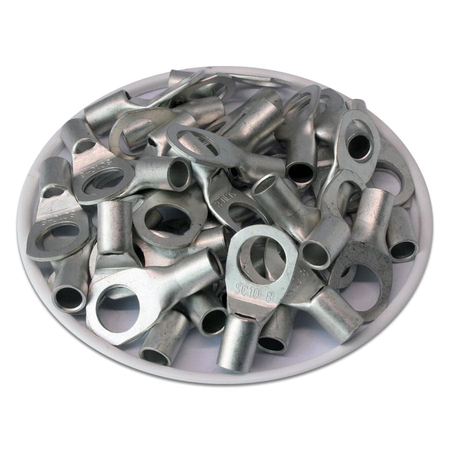 SCH108 - Non Insulated Tubular Ring Lugs - 8 AWG - Ferrules Direct
