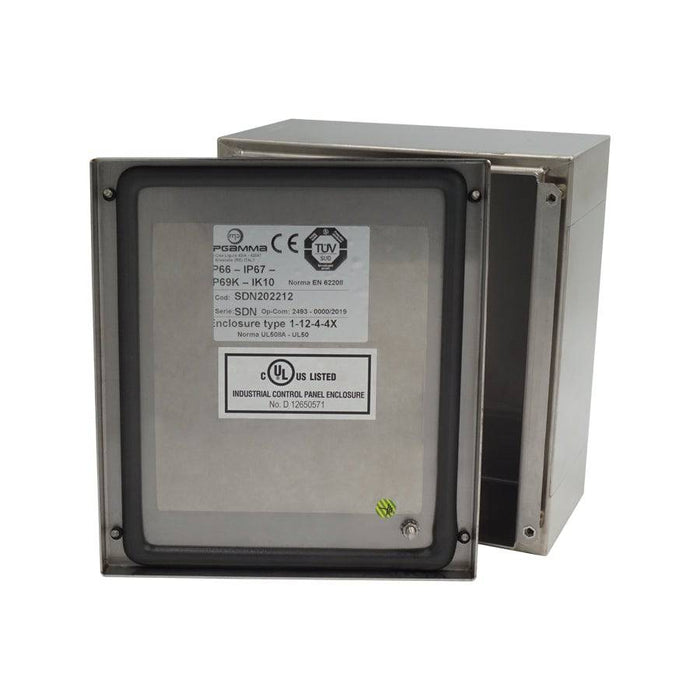 MPGamma SDN202212 - Stainless Steel Electrical Junction Box, Size: 8" x 9" x 5", 304 Stainless Steel, UL Listed - Ferrules Direct