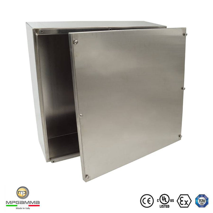 MPGamma SDN404015 - Stainless Steel Electrical Junction Box, Size: 16" x 16" x 6", 304 Stainless Steel, UL Listed - Ferrules Direct