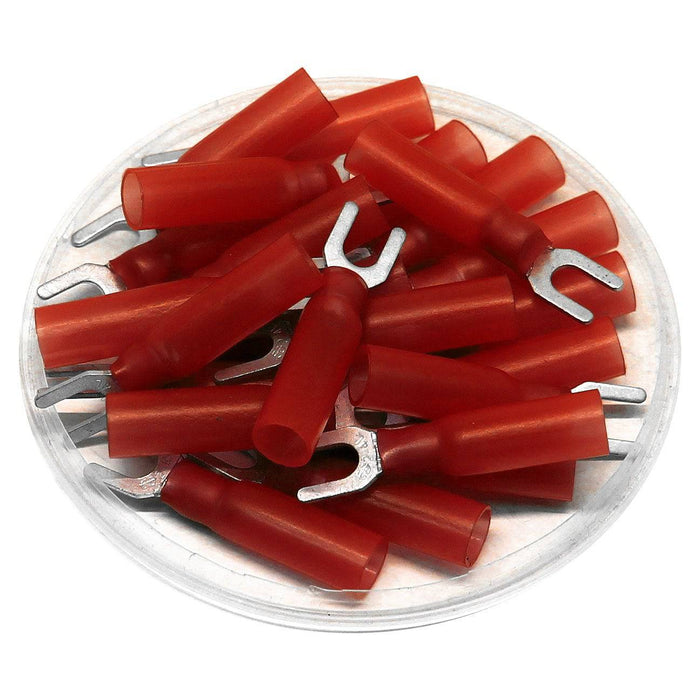 SHTL1-37 - Nylon Insulated Heat Shrinkable Spade Terminals - 22-16 AWG - Ferrules Direct