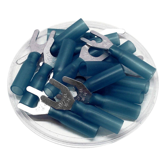 SHTL2-6 - Nylon Insulated Heat Shrinkable Spade Terminals - 16-14 AWG - Ferrules Direct