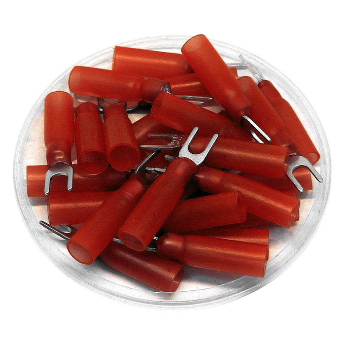 SHTS1-3.7 - Nylon Insulated Heat Shrinkable Spade Terminals - 22-16 AWG - Ferrules Direct