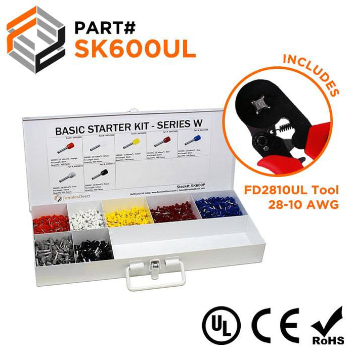SK600UL - Basic Starter Kit - W Series + FD2810UL Tool - Ferrules Direct