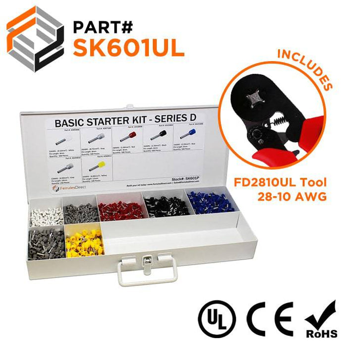 SK601UL - Basic Starter Kit - D Series + FD2810UL Tool - Ferrules Direct