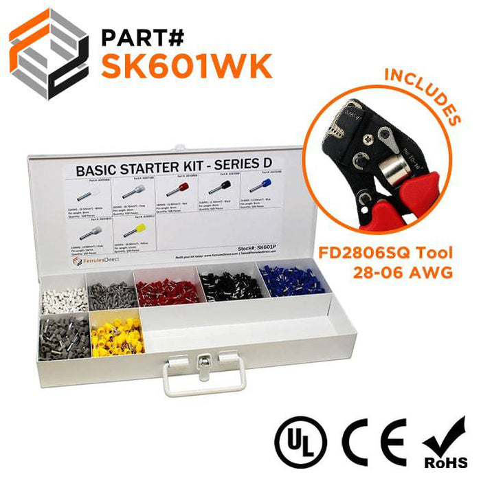 SK601WK - Basic Starter Kit - D Series + FD2806SQ Tool - Ferrules Direct