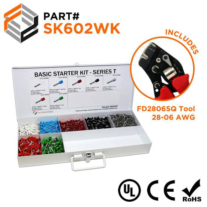 SK602WK - Basic Starter Kit - T Series + FD2806SQ Tool - Ferrules Direct
