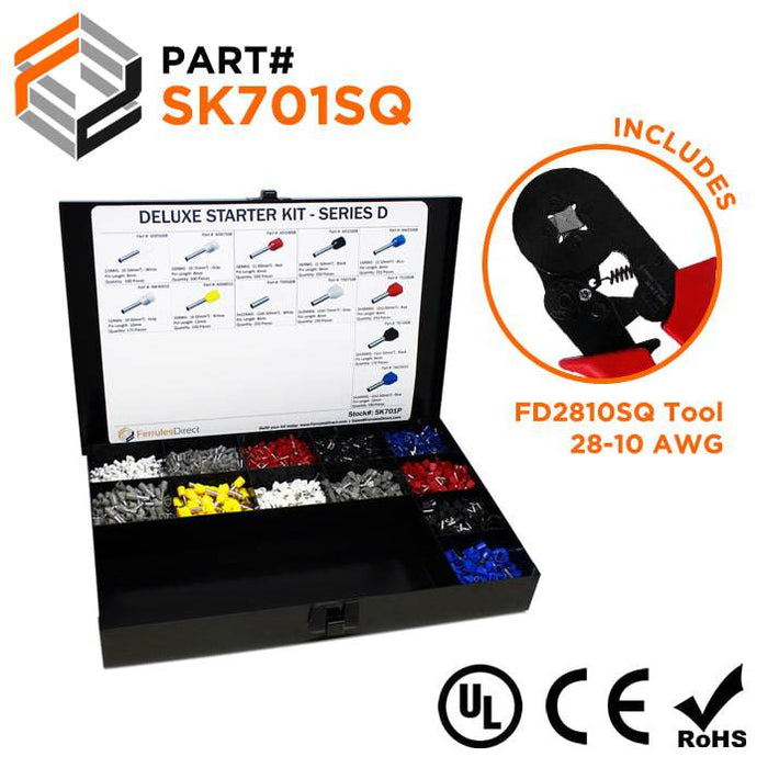 SK701SQ - Deluxe Starter Kit + FD2810SQ Tool - D Series - Ferrules Direct