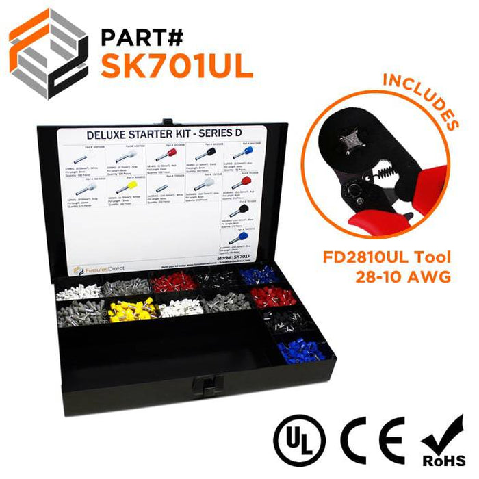 SK701UL - Deluxe Starter Kit + FD2810UL Tool - D Series - Ferrules Direct