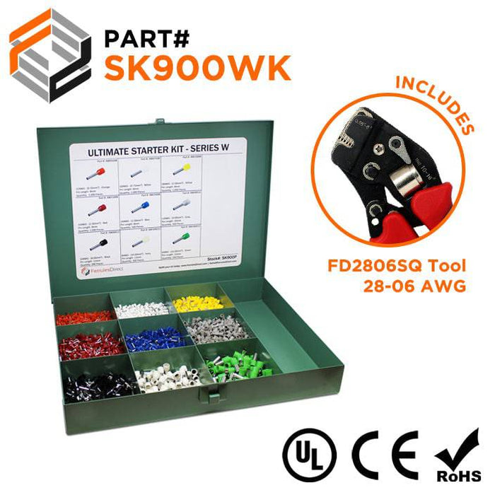 SK900WK - Ultimate Ferrule Kit + FD2806SQ Tool - W Series - Ferrules Direct