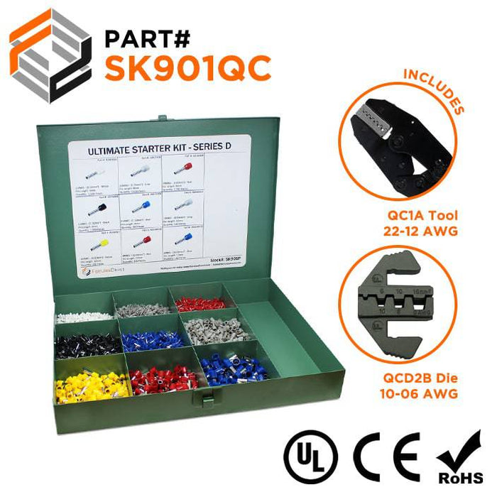SK901QC - Ultimate Ferrule Kit + QC1A & QCD2B Tools - D Series - Ferrules Direct