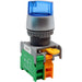 SL22-1/O-24-BL - Illuminated Twist Knob Switch - 1 Contact (1/O) - 2 Positions (0-1) - 24V - Blue - Ferrules Direct
