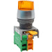 SL22-1/O-24-YL - Illuminated Twist Knob Switch - 1 Contact (1/O) - 2 Positions (0-1) - 24V Yellow - Ferrules Direct