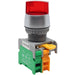 SL22-1/O-RD - Illuminated Twist Knob Switch - 1 Contact (1/O) - 2 Positions (0-1) - 110V - Red - Ferrules Direct
