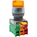 SL22-1O/C-24-YL - Illuminated Twist Knob Switch - 2 Contact (1O/C) - 2 Positions (1-2) - 24V Yellow - Ferrules Direct