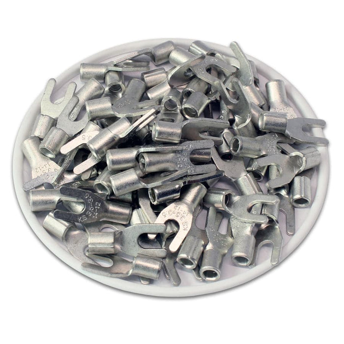 SNB3-37 - Non Insulated Brazed Spade Terminals - 14-12 AWG - #6 Stud - Ferrules Direct