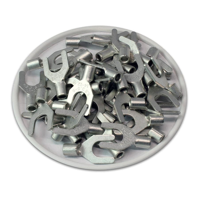 SNB3-6 - Non Insulated Brazed Spade Terminals - 14-12 AWG - 1/4" Stud - Ferrules Direct