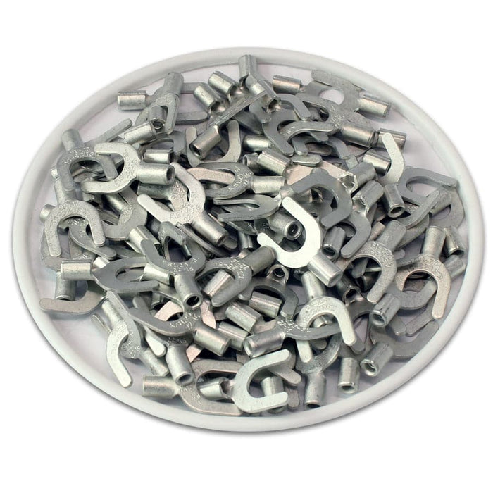 SNBL1-5 - Non Insulated Brazed Spade Terminals - 22-16 AWG - #10 Stud - Ferrules Direct