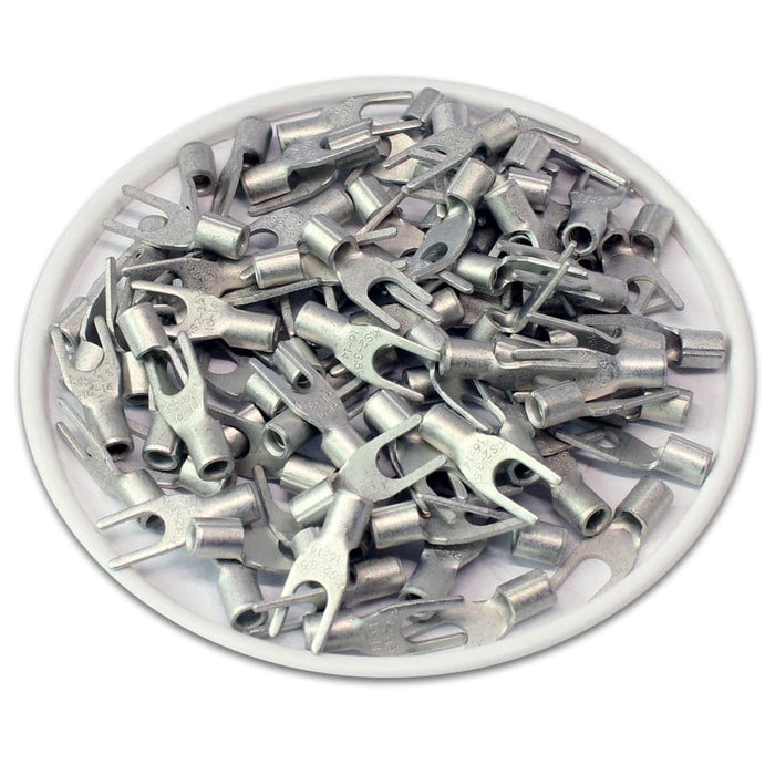 SNBL2-37 - Non Insulated Brazed Spade Terminals - 16-14 AWG - #6 Stud - Ferrules Direct