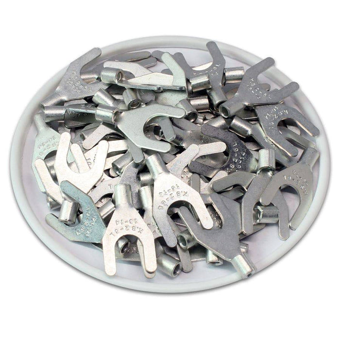 SNBL2-6 - Non Insulated Brazed Spade Terminals - 16-14 AWG - 1/4" Stud - Ferrules Direct