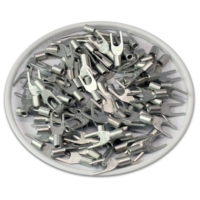 SNBS1-37 - Non Insulated Brazed Spade Terminals - 22-16 AWG - #6 Stud - Ferrules Direct