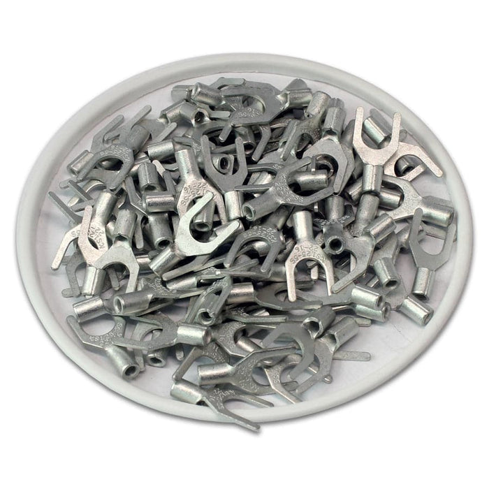 SNBS1-5 - Non Insulated Brazed Spade Terminals - 22-16 AWG - #10 Stud - Ferrules Direct