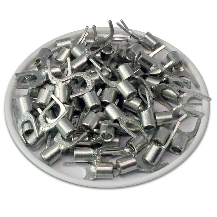 SNBS5-6 - Non Insulated Brazed Spade Terminals - 12-10 AWG - 1/4" Stud - Ferrules Direct