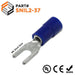 SNIL2-37 - Polycarbonate Fork  Terminals - 16-14 AWG - #6 Stud - Blue - Ferrules Direct