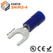 SNIM2-4 - Polycarbonate Fork Terminals - 16-14 AWG - #8 Stud - Blue - Ferrules Direct