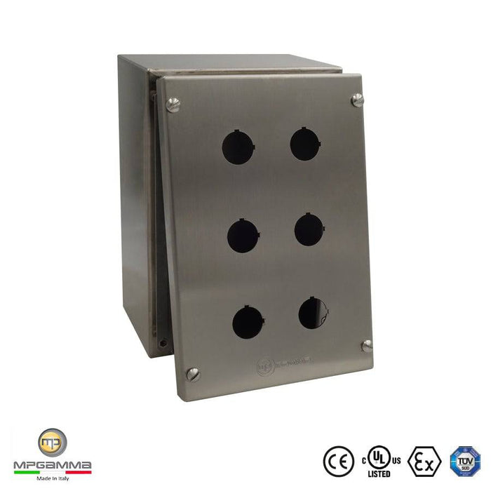 MPGamma SPN152212 - Push Button Panel, Size: 6" x 9" x 5", 304 Stainless Steel, UL Listed - Ferrules Direct