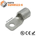 SQNBS22-6 - Squared Tongue Ring Terminals - 4 AWG - 1/4" Stud - 25 pieces - Ferrules Direct