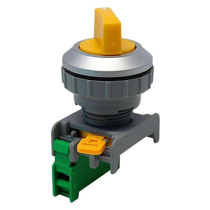 SS30-1/O-YL - Twist Knob Switch - 1 Contact (1/O) - 2 Positions (0-1) - Yellow - Ferrules Direct