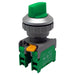 SS30-2/O-GN - Twist Knob Switch - 2 Contact (2/O) - 3 Positions (1-0-2) - Green - Ferrules Direct