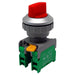 SS30-2/O-RD - Twist Knob Switch - 2 Contact (2/O) - 3 Positions (1-0-2) - Red - Ferrules Direct