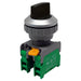 SS30-2/O-BK - Twist Knob Switch - 2 Contact (2/O) - 3 Positions (1-0-2) - Black - Ferrules Direct