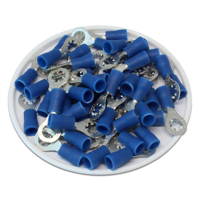 STRV2-3.7 - Vinyl Insulated Star Ring Terminal - 16-14 AWG - Stud #6 - Ferrules Direct