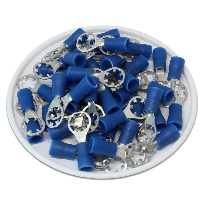 STRV2-5 - Vinyl Insulated Star Ring Terminal - 16-14 AWG - Stud #10 - Ferrules Direct