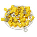 STRV5-3.7 - Vinyl Star Ring Terminals - 12-10 AWG - #6 Stud - Yellow - Ferrules Direct