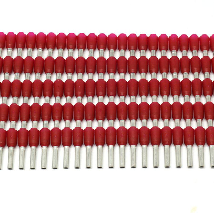 SW15008 - Strips of Ferrules - 16 AWG - Red - 500pcs - Ferrules Direct