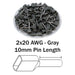 TD07510 - 2x20 AWG (10mm Pin) Twin Wire Ferrules - Gray - Ferrules Direct