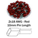 TD10010 - 2x18 AWG (10mm Pin) Twin Wire Ferrules - Red - Ferrules Direct