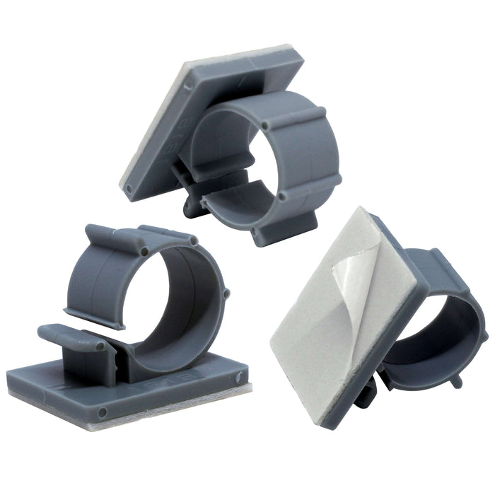 TS0607 - Self-Adhesive Cable Clamps - 6-7mm Diameter - Gray - Ferrules Direct