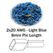 TT07508 - 2x20 AWG (8mm Pin) Twin Wire Ferrules - Blue - Ferrules Direct