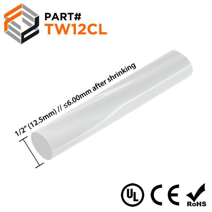 Clear Thin Wall Plastic Tubes - 1/2 Inch Diameter, 48 Inch Length (Pack Of 25) For Packaging & Crafts