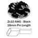 TW60018 - 2x10 AWG (18mm Pin) Twin Wire Ferrules - Black - Ferrules Direct