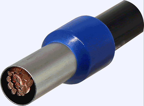 AD420016 - True 1 AWG (16mm Pin) Insulated Ferrules - Blue - Ferrules Direct