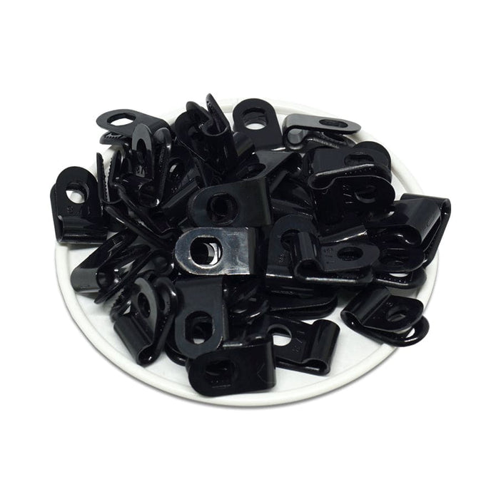 UC0B - Strap Type Cable Clamps - 17 x 9.6mm (0.66 x 0.38") - Black - Ferrules Direct