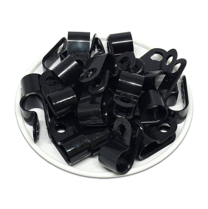 UC1.5B - Strap Type Cable Clamps - 22.6 x 10mm (0.89 x 0.39") - Black - Ferrules Direct