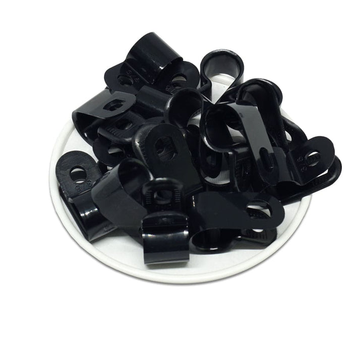 UC2B - Plastic Strap-type Cable Clamps - 3/8" Bundle - #10 Stud - Black - Ferrules Direct